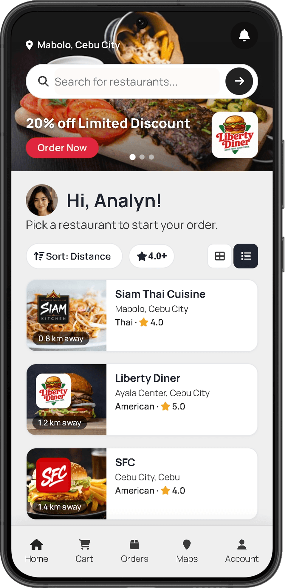 Kaonami food delivery app